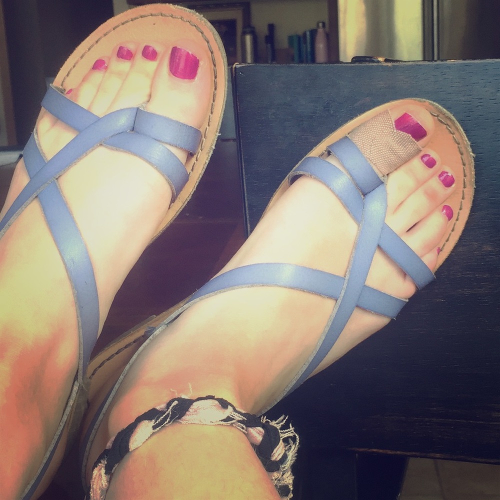 Strappy shoes!